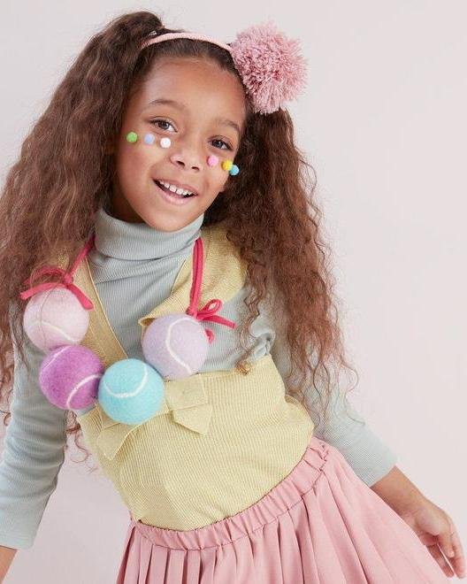 meri meri pink pom pom headband accessories Little