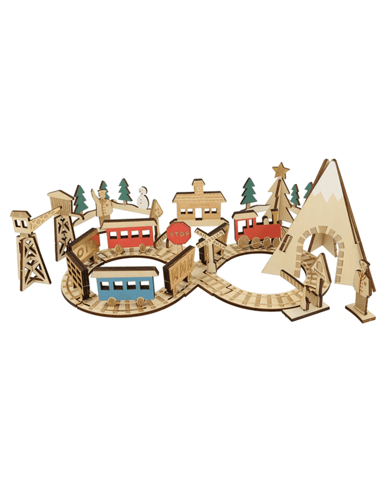 meri meri railway train advent calendar party Little