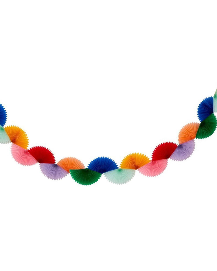 Little meri meri paper + party rainbow honeycomb fan garland
