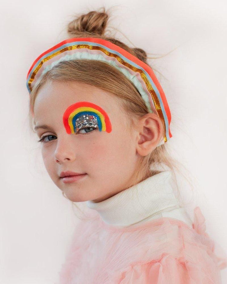 meri meri rainbow ruffle headband accessories Little
