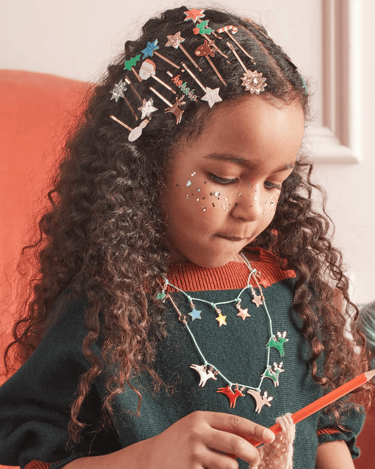 Little meri meri accessories reindeer enamel necklace