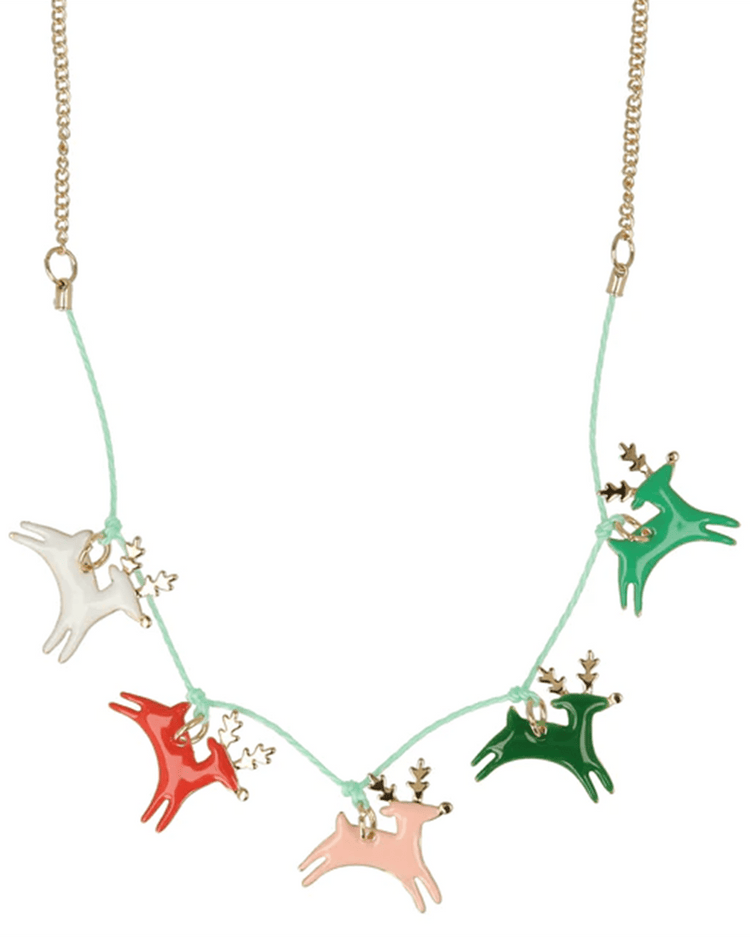 meri meri reindeer enamel necklace accessories Little