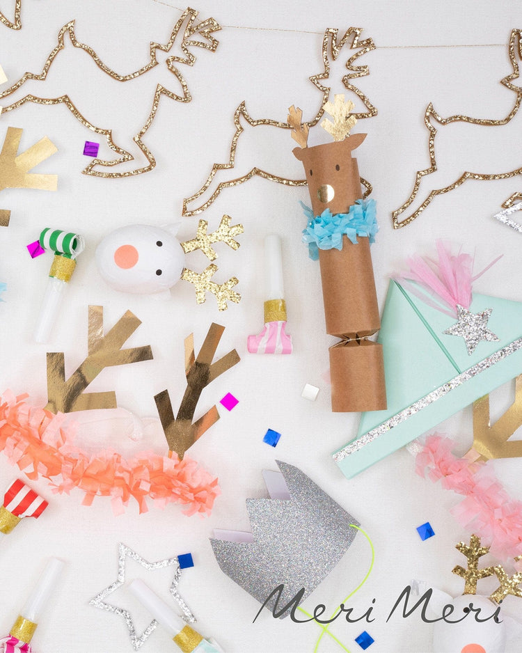 Little meri meri paper+party reindeer fringe antler headbands