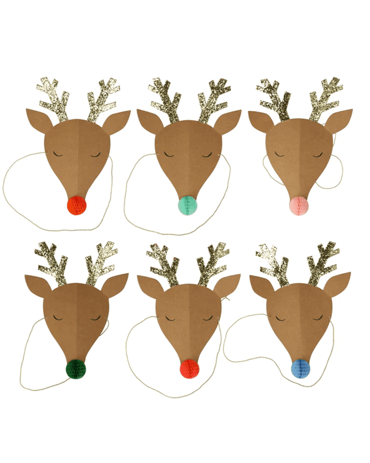 meri meri reindeer party hats party Little