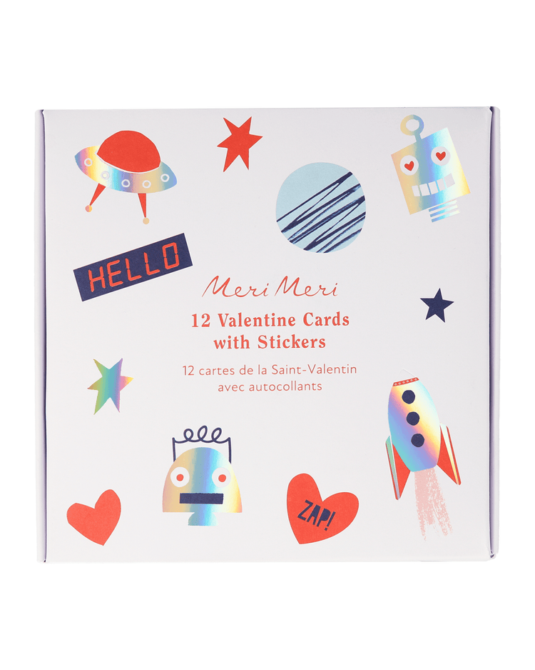 Little meri meri paper + party robot concertina valentine cards + stickers