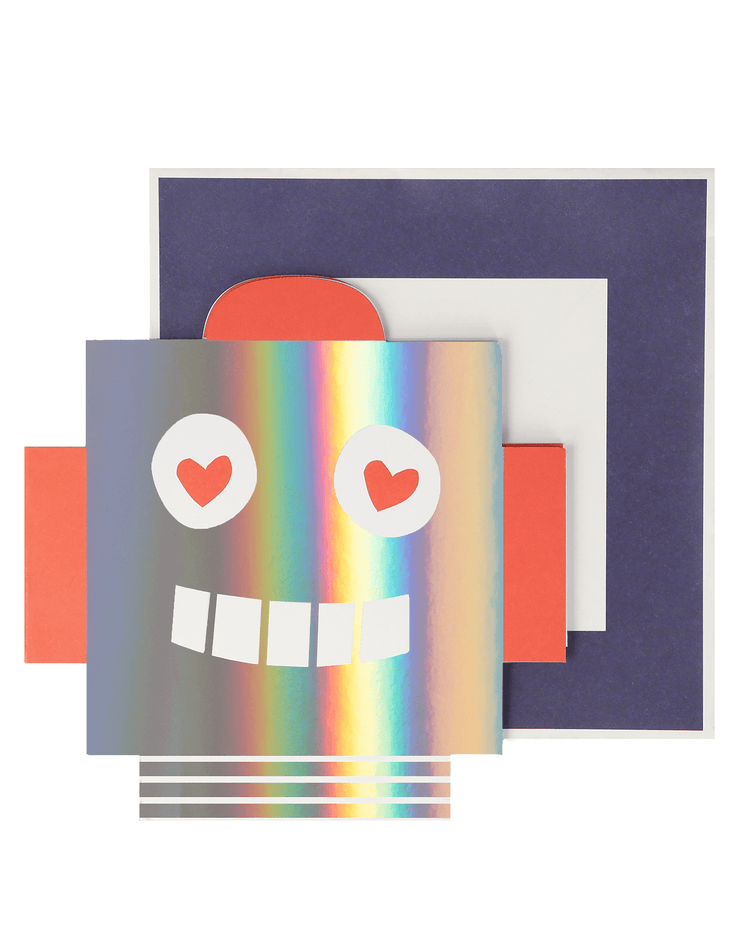 Little meri meri paper + party robot concertina valentine cards + stickers