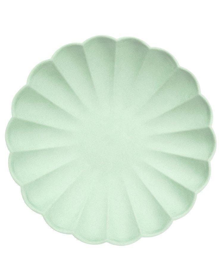 meri meri simply eco large plates in mint party Little