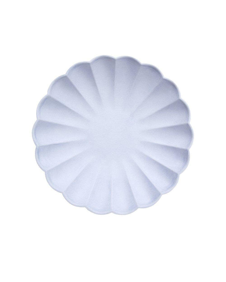 A simply eco small plate in lilac by Meri Meri on a white background.