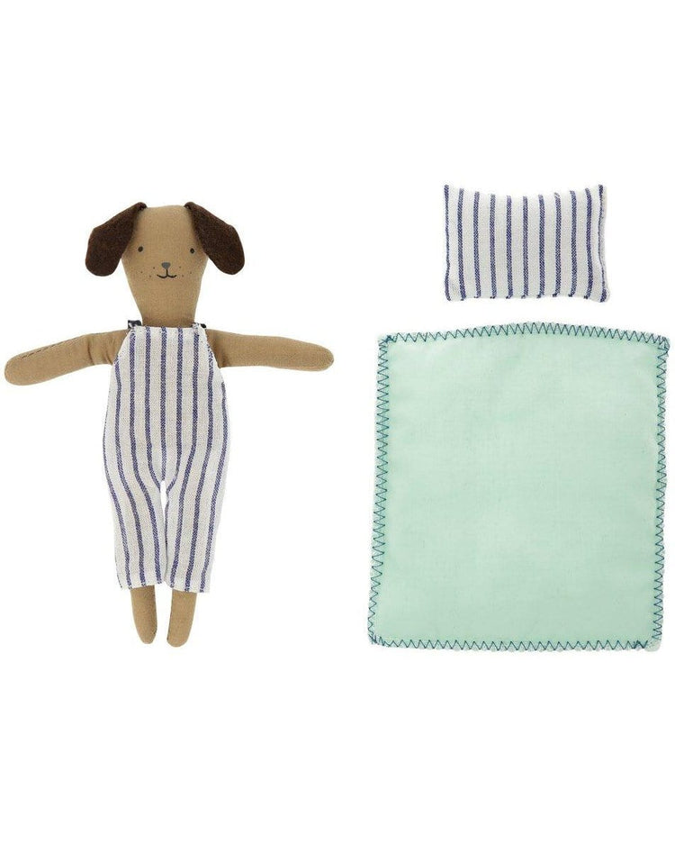 Little meri meri play stripy puppy mini suitcase doll