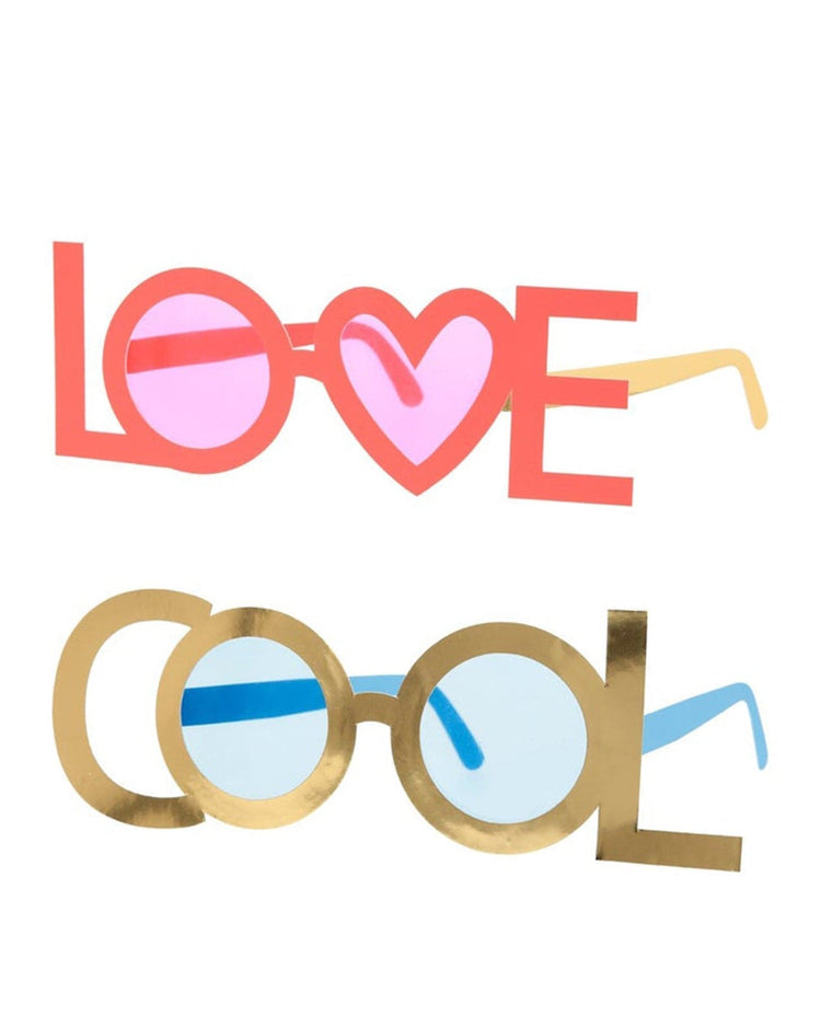 Little meri meri paper + party valentine's glasses cards