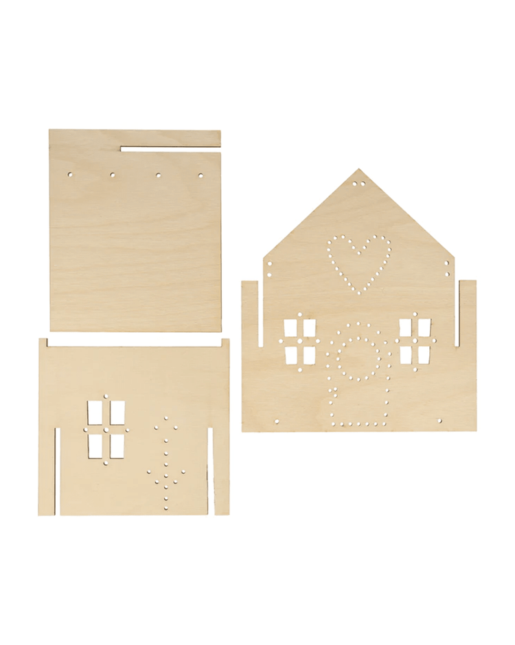 meri meri wooden embroidery gingerbread house kit play Little