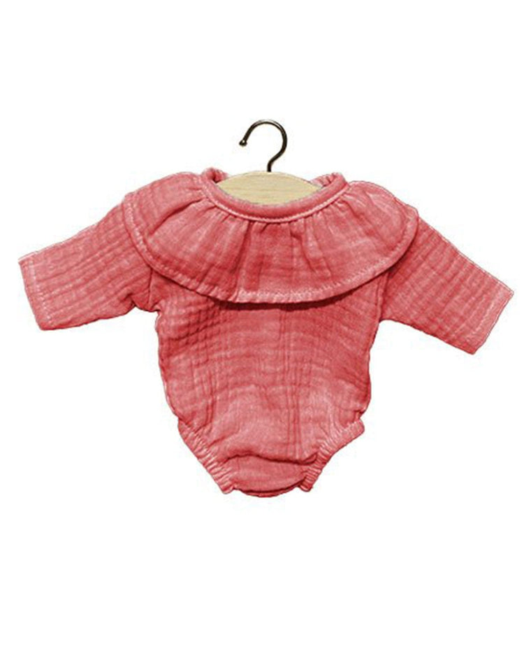 Little minikane play colette cotton gauze bodysuit in marsala