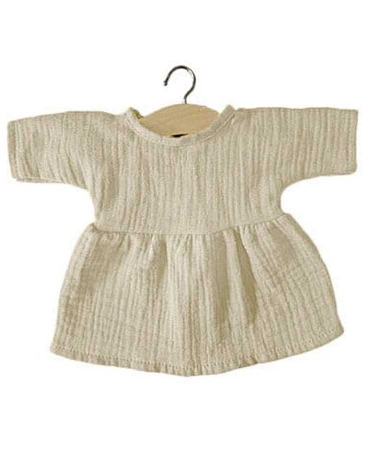 Little minikane play faustine gauze dress in écru