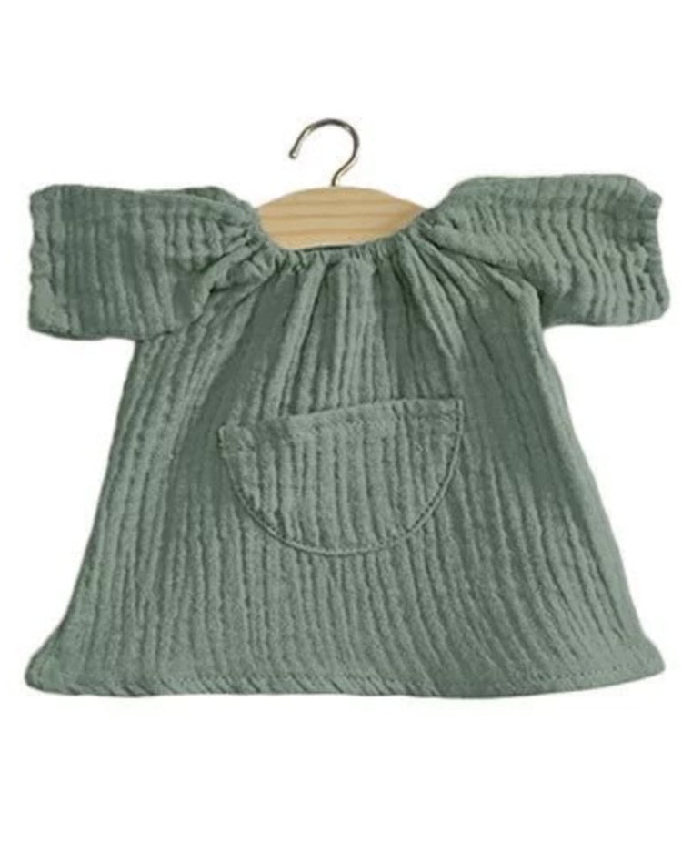 Little minikane play jeanne gauze dress in vert amande