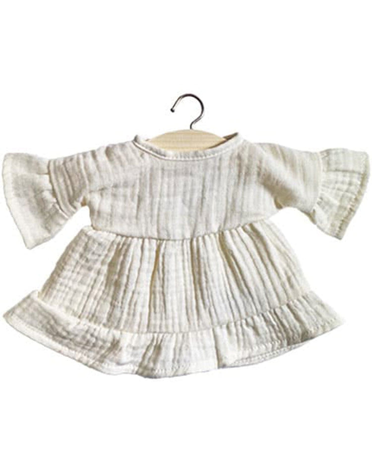 Little minikane play lucia cotton gauze dress in écru