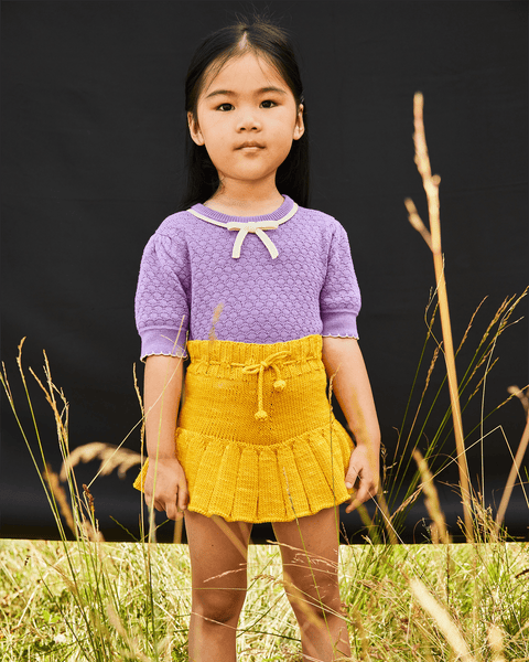 misha + puff skating pond skirt in zest - Little