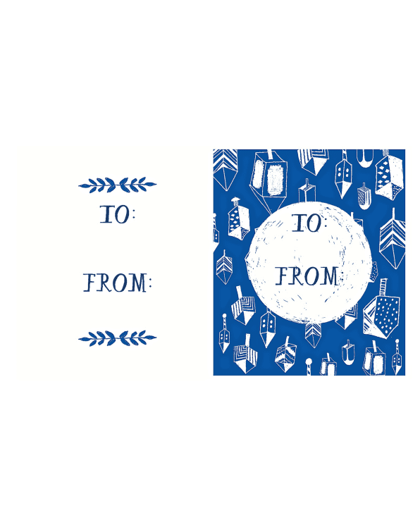 Little mr. boddington's studio paper+party Dreidel Downpour Gift Labels