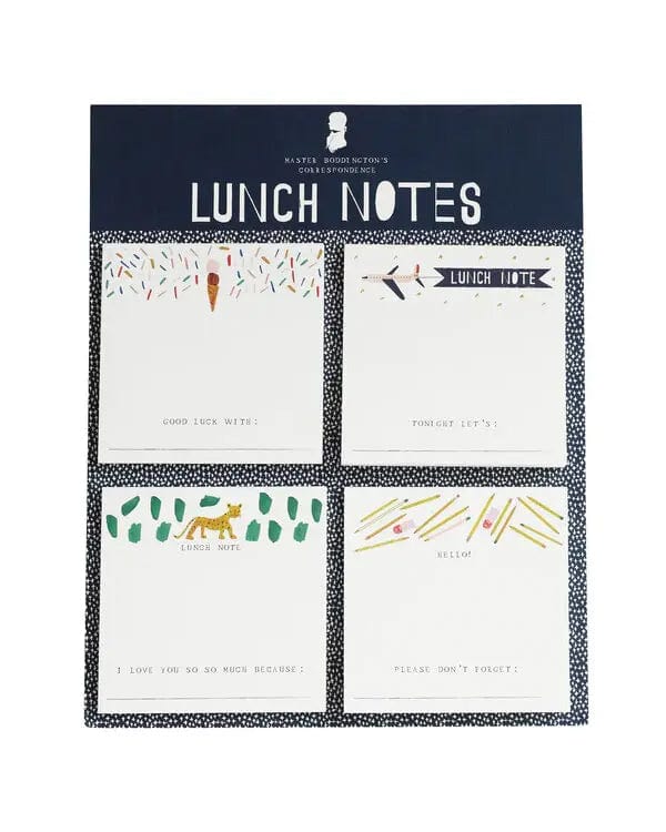 Little Mr. Boddington's Studio party lunch notes - set of 4