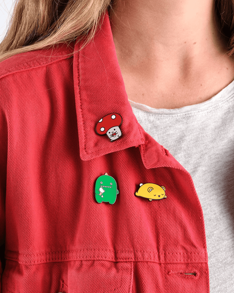 noodoll ricecracker lazy sleeping mouse enamel pin accessories Little