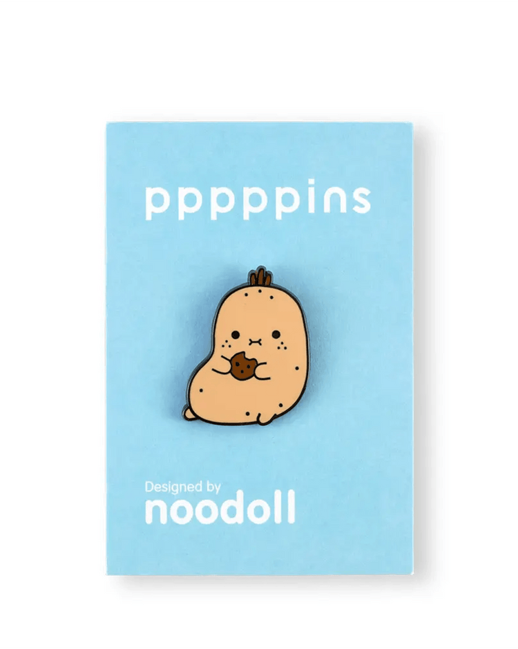 Little noodoll accessories ricespud potato enamel pin
