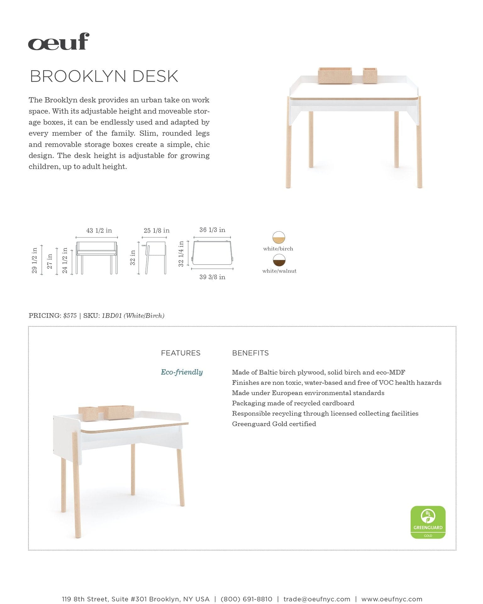 Little oeuf room brooklyn desk
