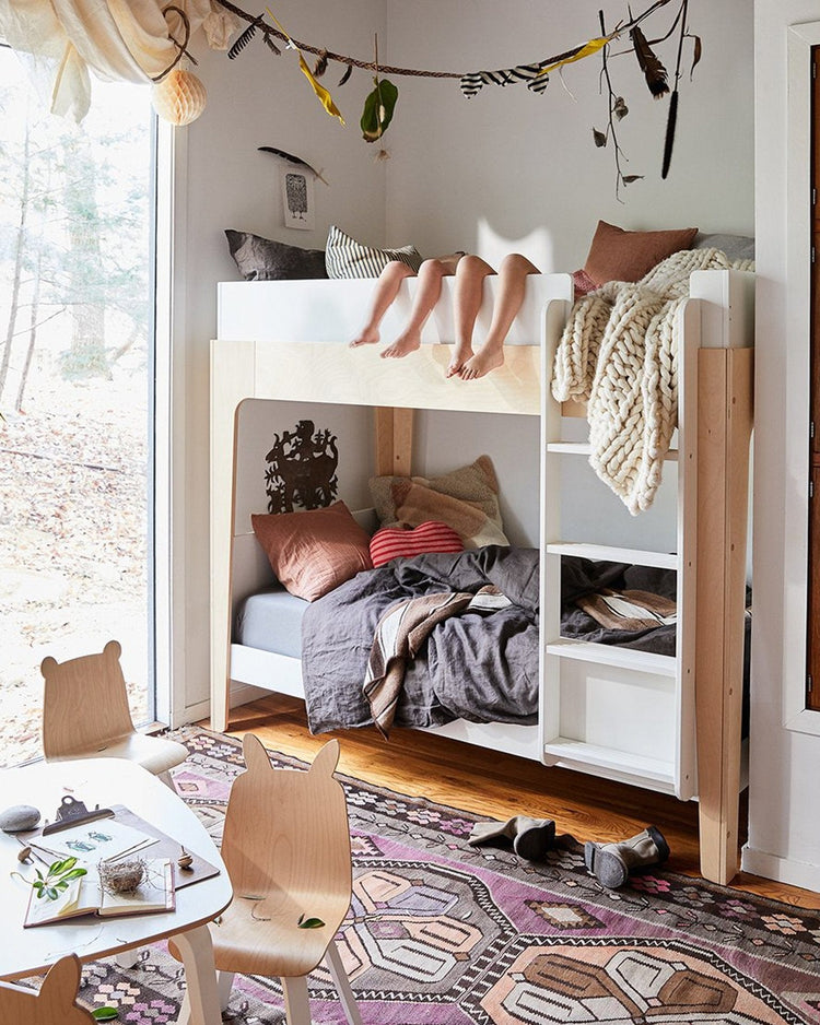 Little oeuf room perch bunk bed in birch