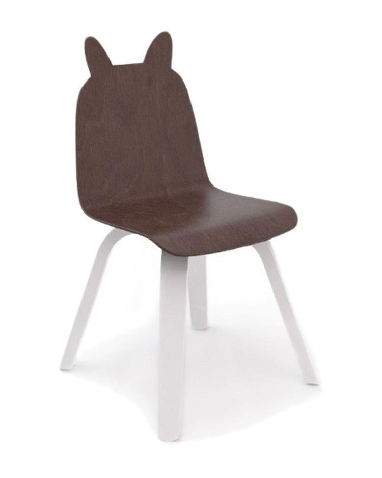 Little oeuf room rabbit play chairs in walnut (set of 2)