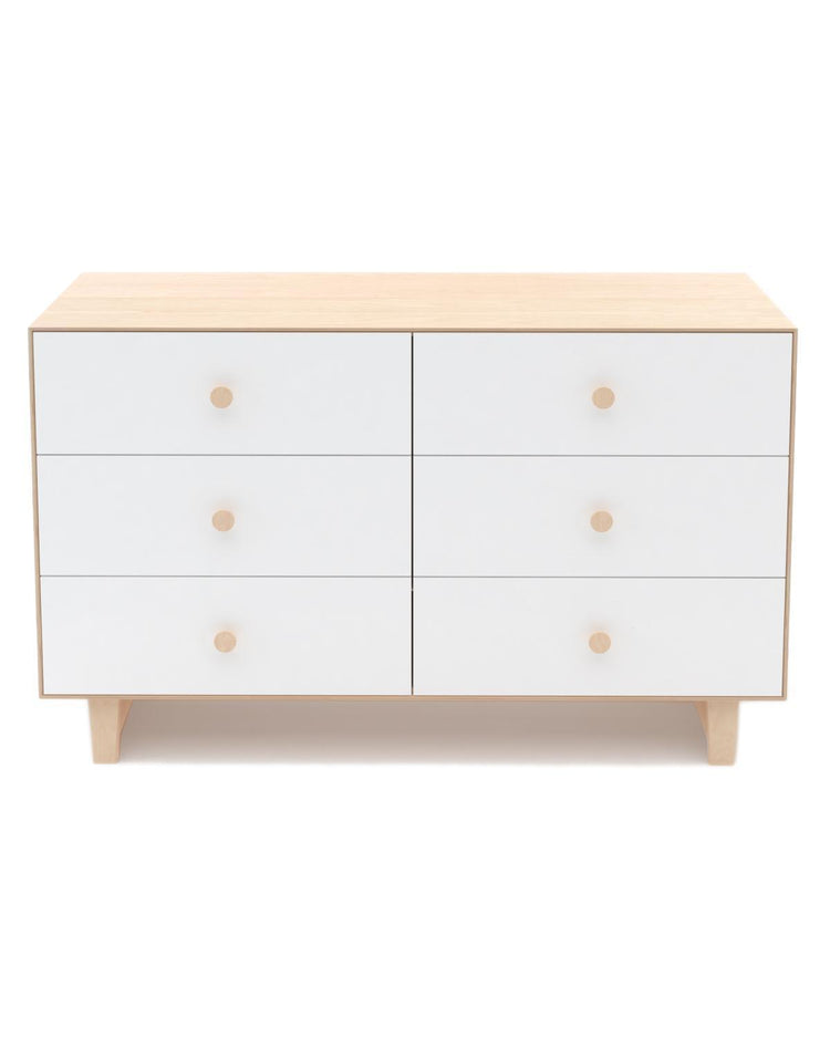 Little oeuf room Rhea 6 Drawer Dresser in Birch + White