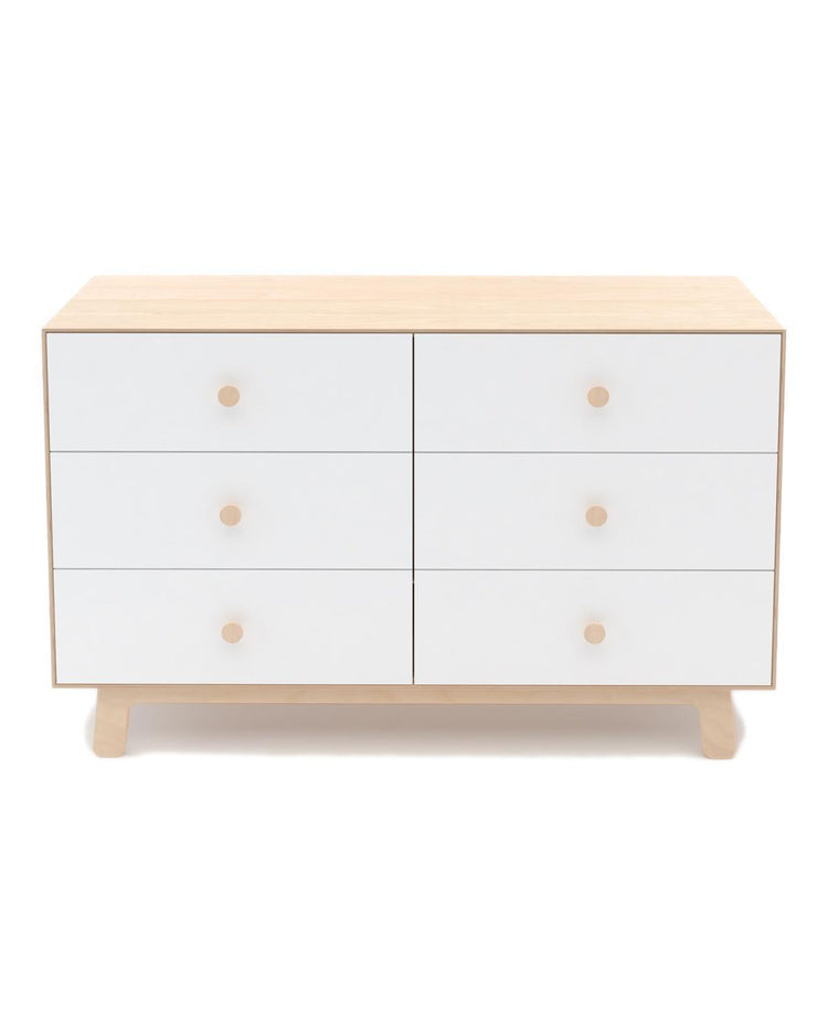 Little oeuf room Sparrow 6 Drawer Dresser in Birch + White