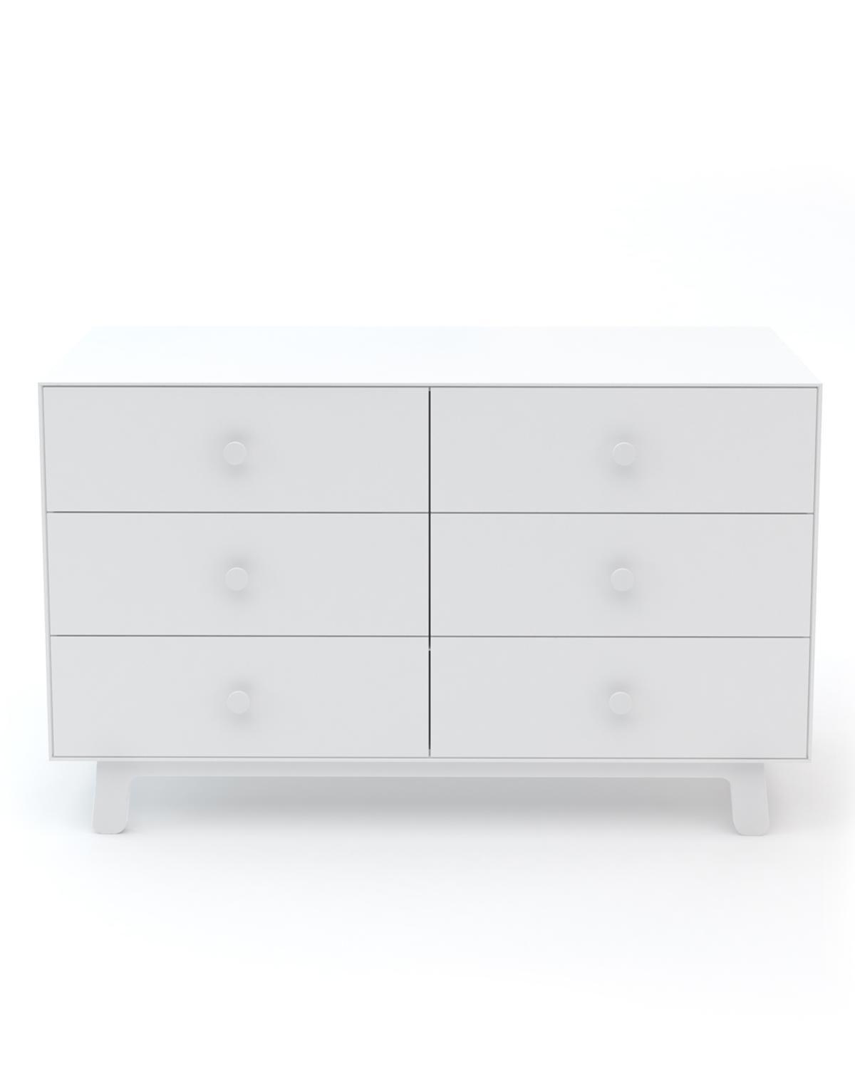 oeuf sparrow 6-drawer dresser in white room at Little