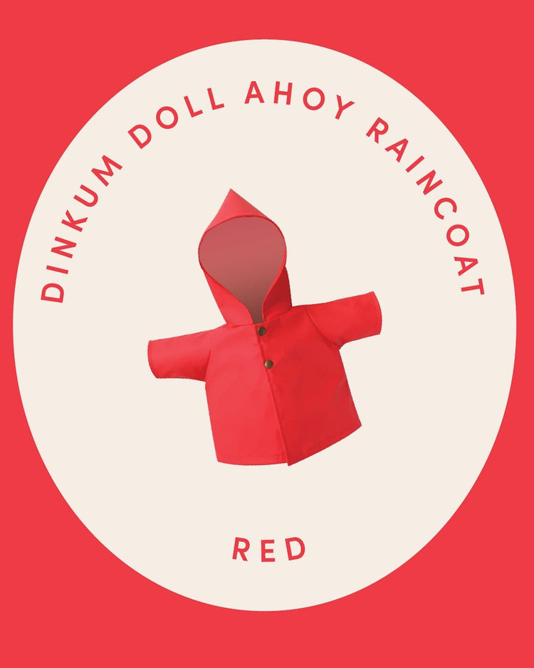 Little olli ella play dinkum doll ahoy raincoat in red