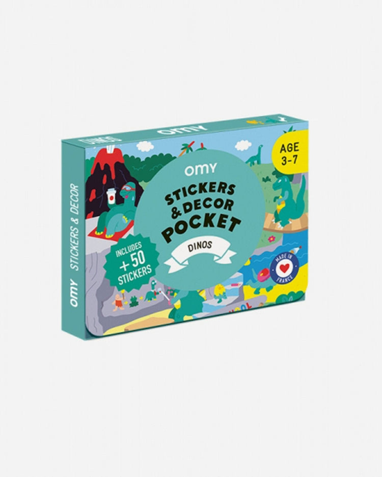 Little omy play dinos sticker pocket
