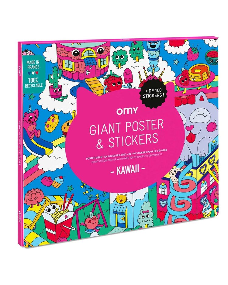 Little omy play kawaii giant sticker poster