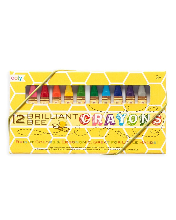 Brilliant bee crayons with vibrant colors - ooly 12 pack.