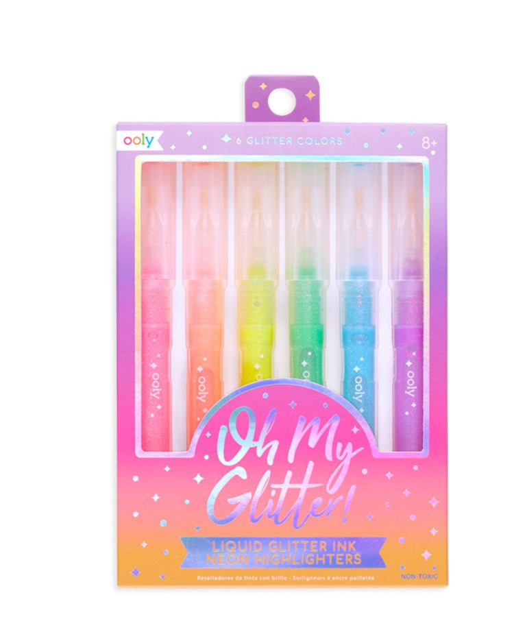 Little ooly play oh my glitter! liquid neon glitter highlighters