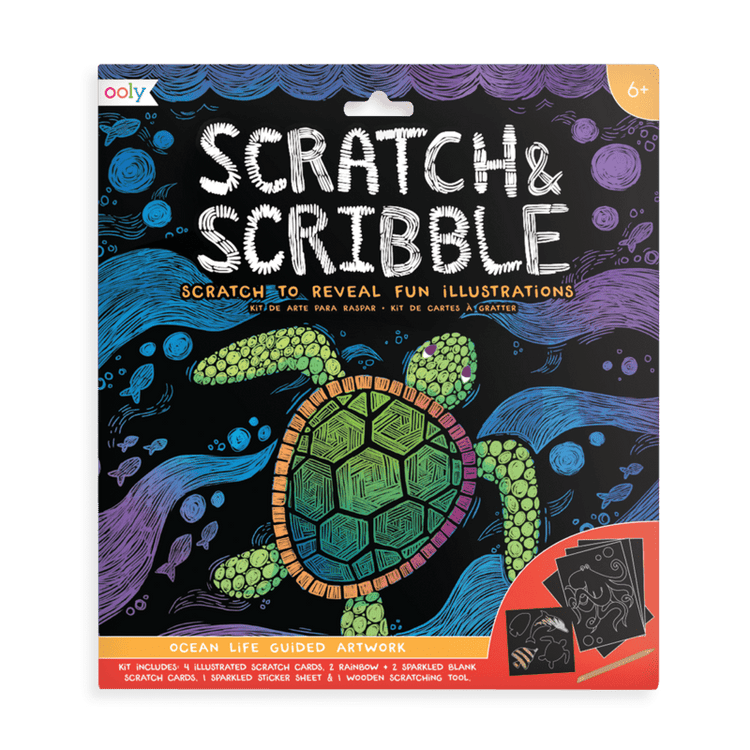 ooly Scratch & Scribble - Ocean Life - 10 Piece Set play Little