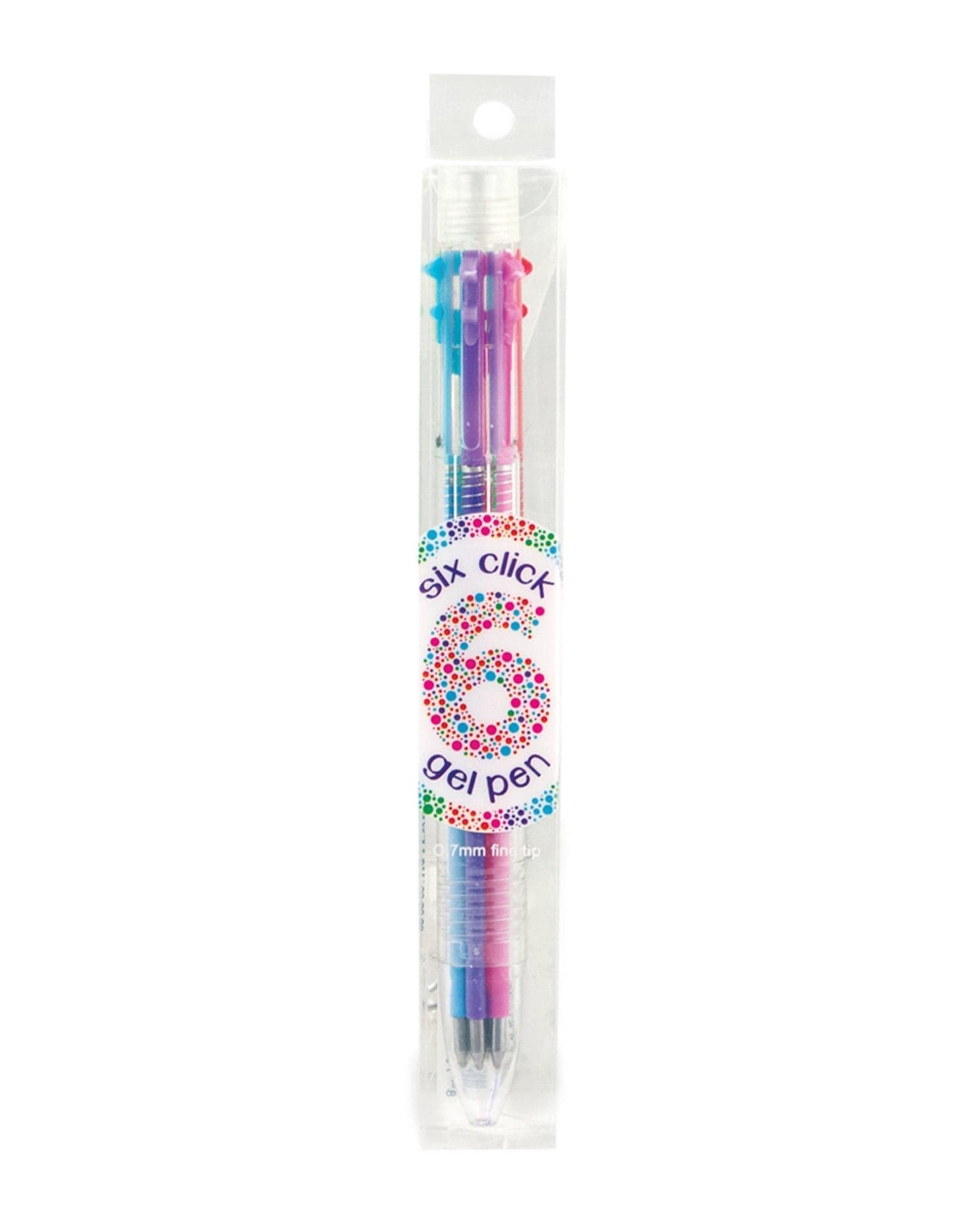 6 Click Multi Color Gel Pen Fine Tip - OOLY