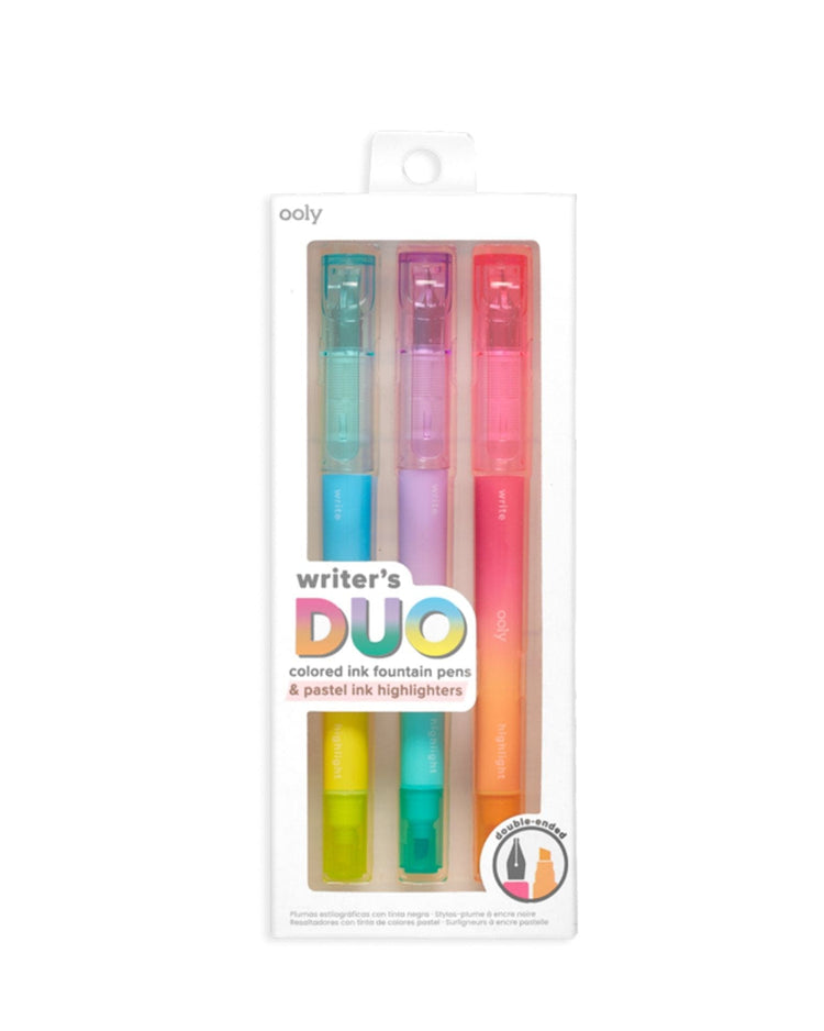 Little ooly play writer's duo double-ended fountain pens + highlighters
