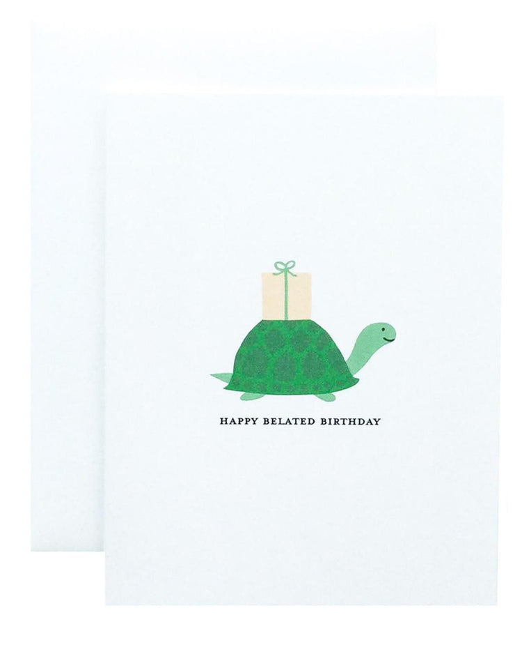 Little paula + waffle paper+party Belated Turtle Card