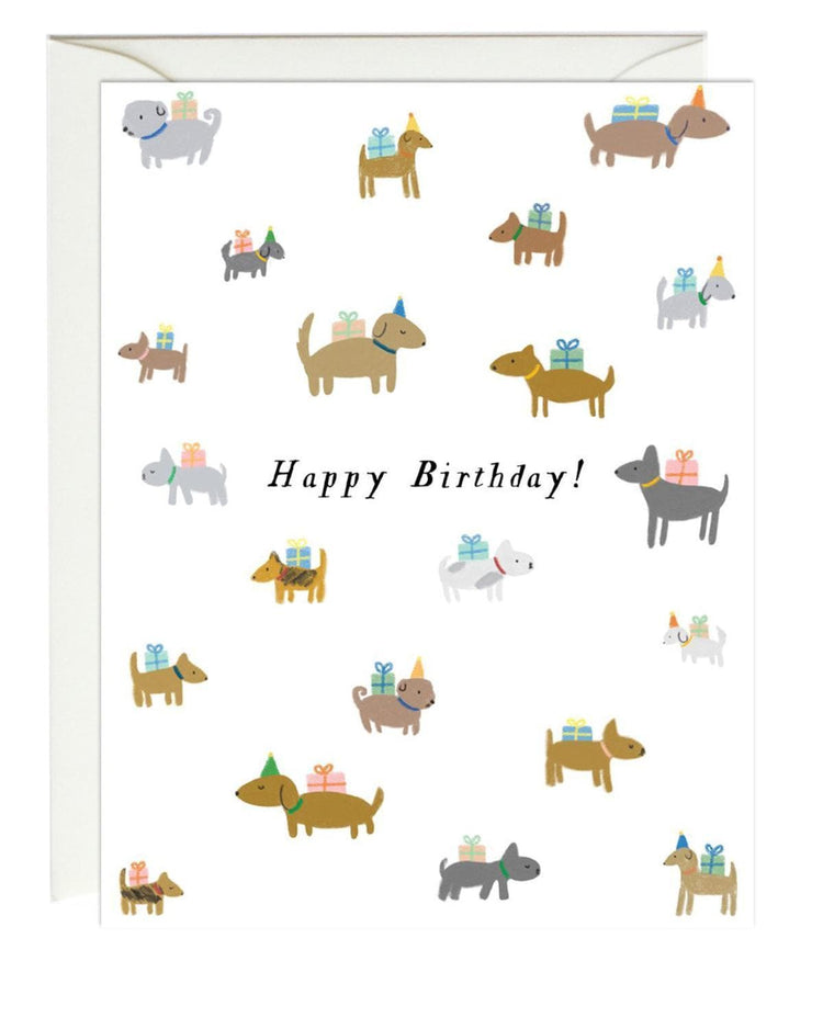 Little paula + waffle paper+party birthday dogs card