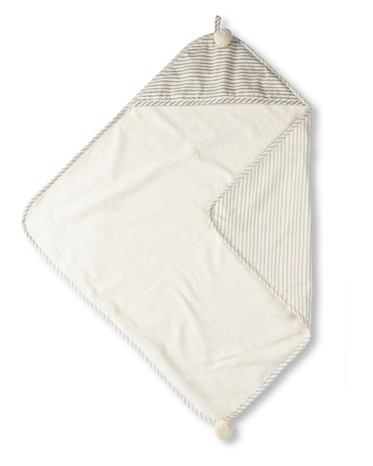 Little pehr designs inc room stripes away hooded towel in pebble