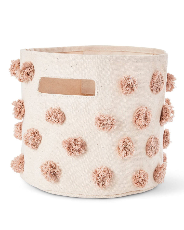 Little pehr room pom pom bin in rose pink