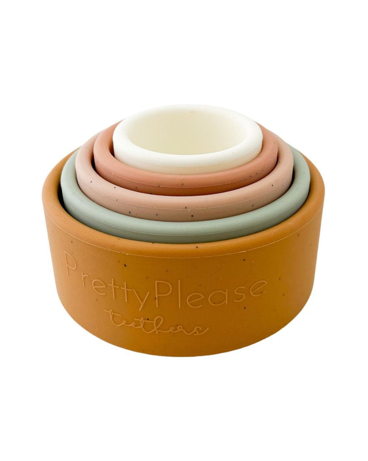 Little pretty please teethers baby accessories nesting toy in speckled