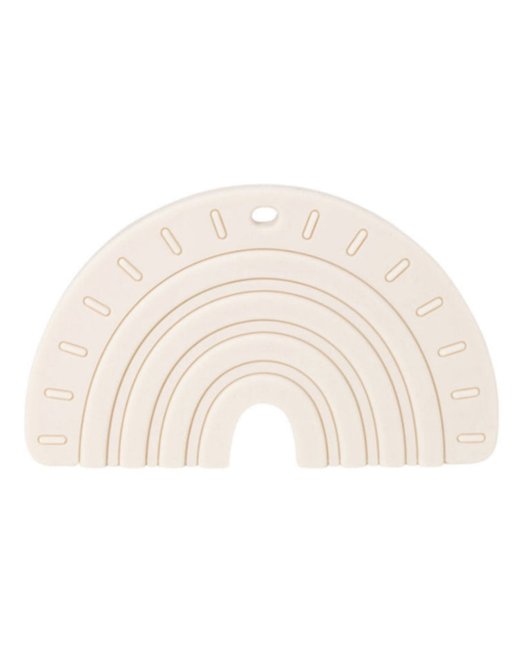 Little pretty please teethers baby accessories rainbow + rays teether in wheat