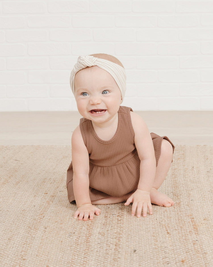 Little quincy mae baby girl ribbed tank dress in amber