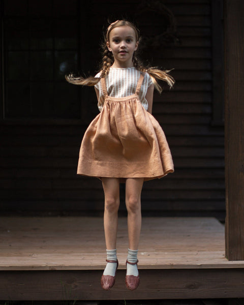 Eloise Pinafore Horse Toile Print 3y