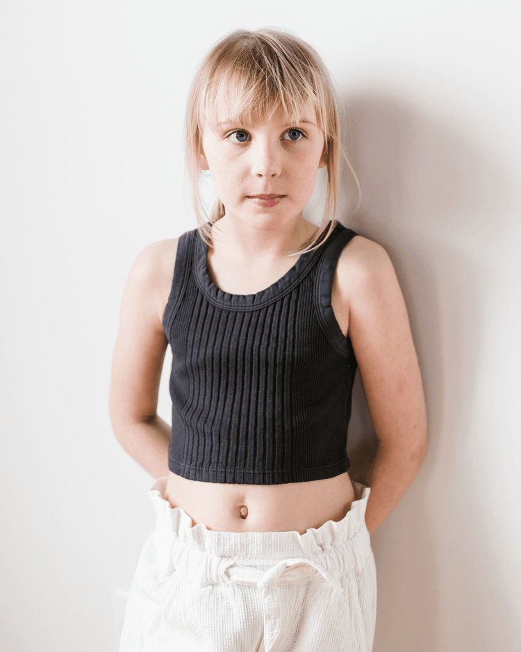 sunchild cruz cropped tank in carbone kids Little