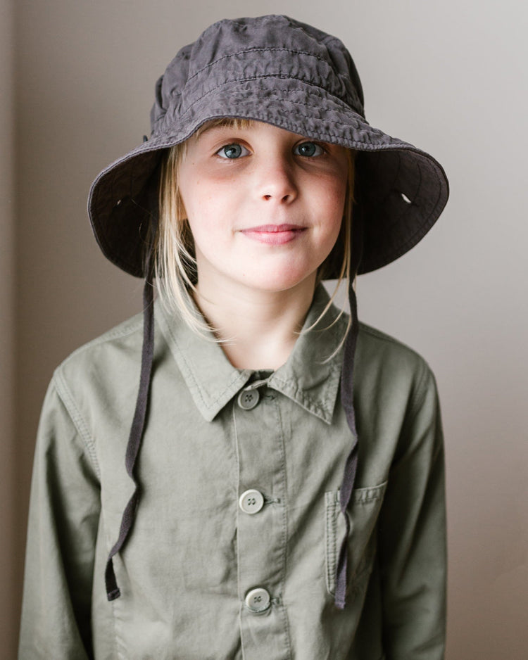 Little sunchild accessories flores sunhat in carbone