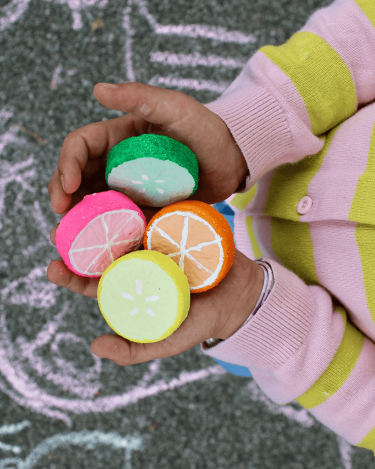 twee citrus slices handmade chalk play Little