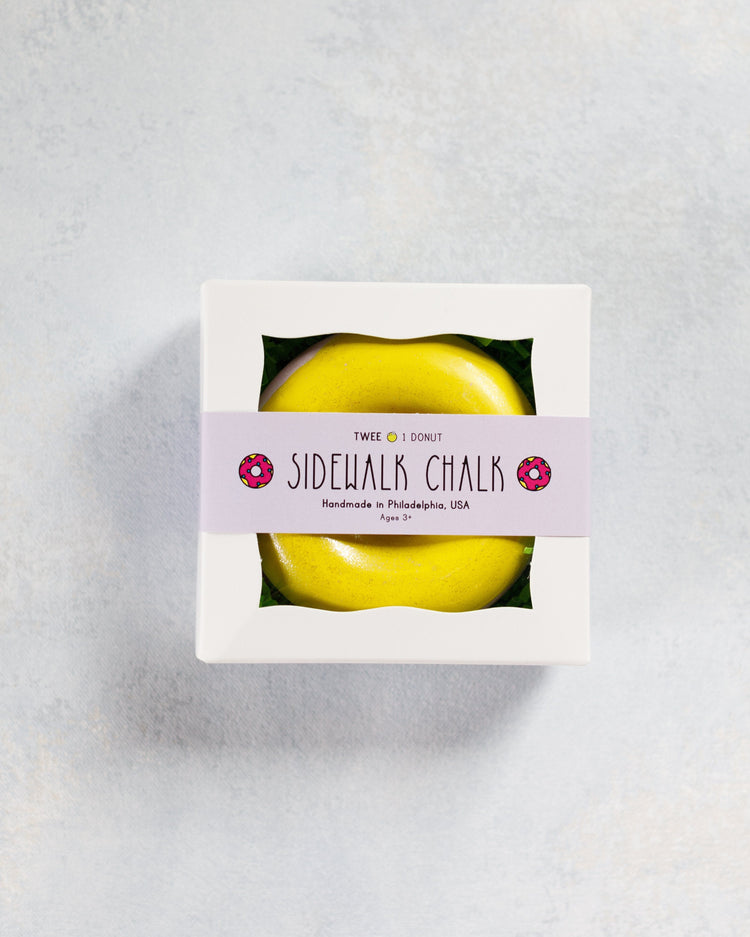 Little twee play frosted donut chalk in yellow